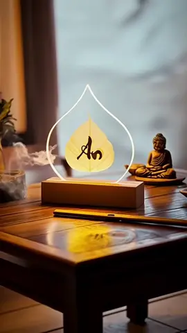 Đèn pha lê-lá bồ đề mạ vàng(lá thật) và chữ thư pháp decor phòng,trang trí nhà.May mắn-Chiêu tài lộc#xuhuong #dendecorphong #dentrangtri #denphale #phongthuy 