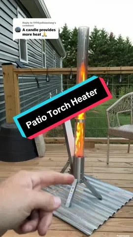 Replying to @1998yellowstsng Patio torch heater puts off plenty of heat all while looking really cool #patioheater #torchheater #pelletpatioheater #pelletheater #outdoorheater 