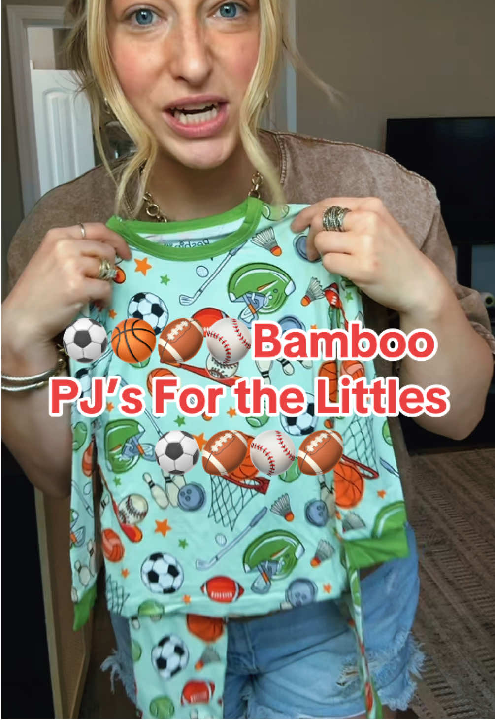 Bamboo for the Littles for more than 1/2 the price ⚽️🏀🏈⚾️ so many patterns for the boys and girls #bamboo#MomsofTikTok#pajamas
