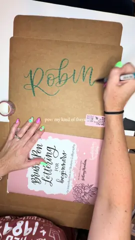 packing your orders of my Calligraphy tutorial workbooks is legit so therapeutic for me. Not only do I get to hand letter your name as i Personalize each order (which is art therapy itself for me) but I also get so much JOY from passing on this creative outlet I love to you!  If you’re ready to learn how to write beautifully like this, use the code TIKTOK20 for 20% off!  #calligraphytutorial #handlettering #brushpen #moderncalligraphy #capcut 