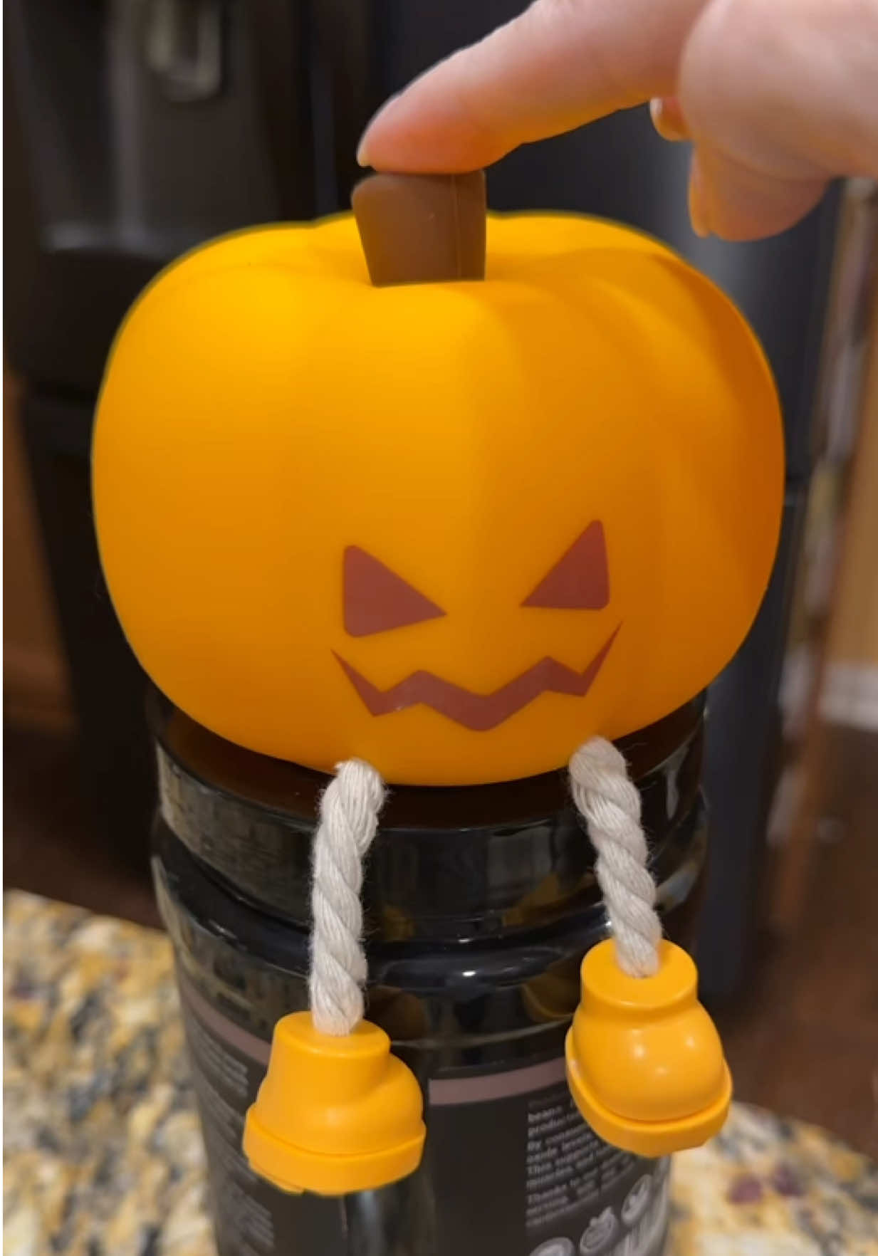 Pumpkin nightlight.  Touch activated.  Silicone and rechargeable!  get a few for Halloween decorating #halloween ##holidays #decor 