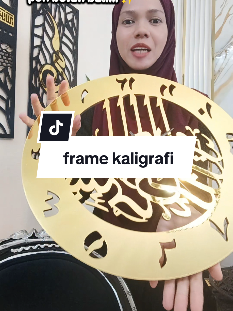 warna gold dia nampak mewah #framehiasan #frameislamicmodern #framecantikmurah #framehiasanislamik #framehiasandinding 