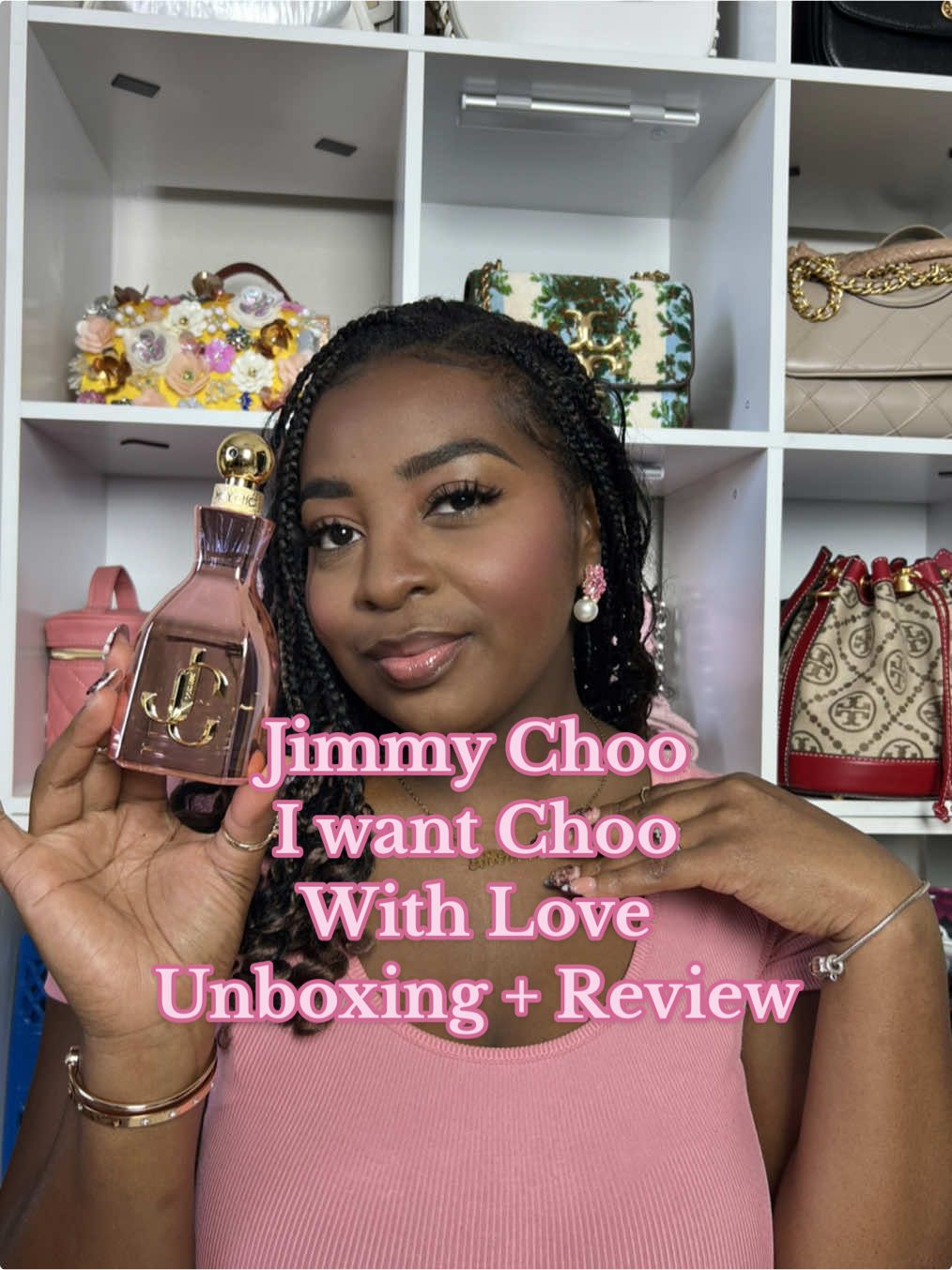 The new Jimmy Choo I want you sister is here ‘With Love’   If you’re looking for a sweet floral then this is for you.  I truly enjoyed wearing this fragrance today and I can’t wait to find the perfect combo pairings with it | 🎀💗#jimmychoo #perfumetiktok #perfumereview #jimmychooiwantchoowithlove #fypppp 