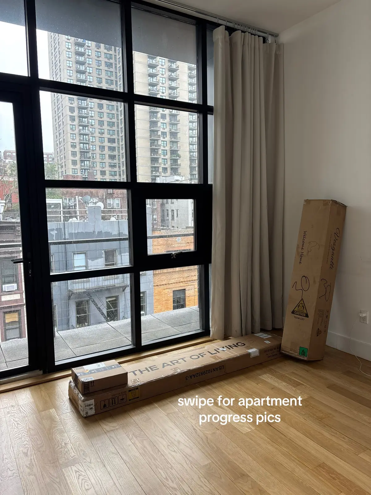 A month in and we are making some progress! Yay! #nycapartment #nyc 