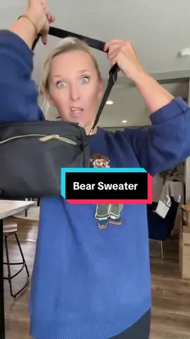 Bear sweater and singin” the day away #bear #fall #OOTD 