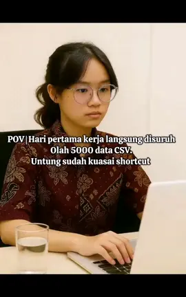 Siapa yang sering disuruh olah data CSV sama atasannya??? Mau belajar shortcut excel ga? Komen MAU nanti aku DM ke kamu filenya. #exceltips #belajarexcelpemula #excel #ShortcutExcel #belajarexcelpemula Interview DataCSV ExcelTutorial