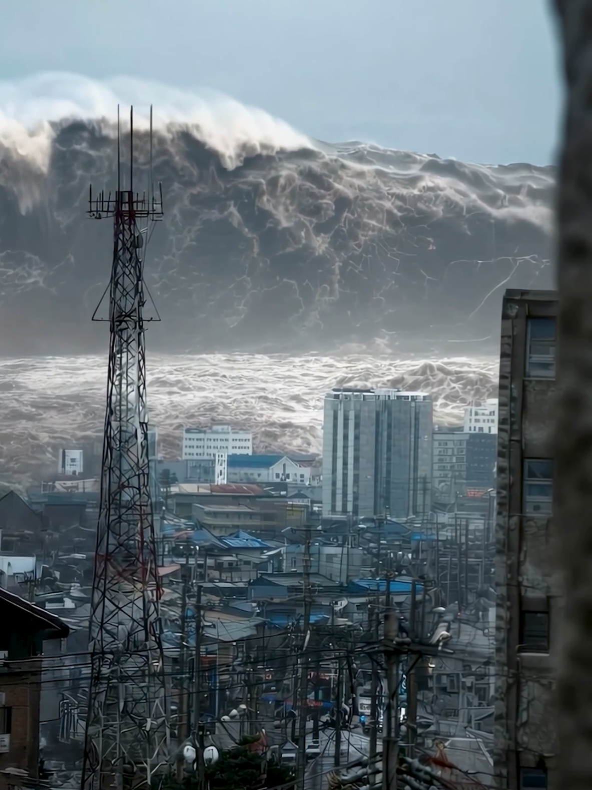 The city was built on land, but it ends in water. #nightmarefuel #tsunami #horror #scary 