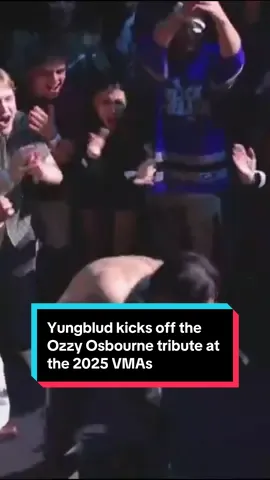 All aboooaaaaard 🚂 @yungblud kicked off the #VMAs tribute to #OzzyOsbourne with “Crazy Train” #yungblud #aerosmith #ozzyosbourneforever 