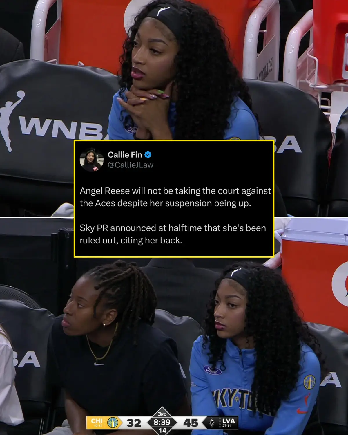 Despite serving her first half suspension for comments 