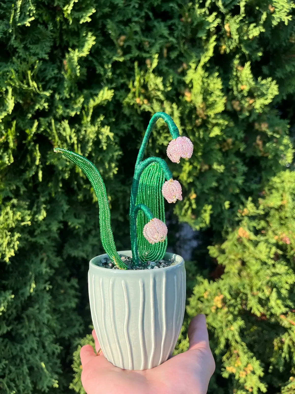 My etsy shop name is @ craftsbynicaa ☺️ Each piece is handcrafted with care and takes 1–5 hours to complete. 🫶🏻 #fyp #beadedart #beadedflower 