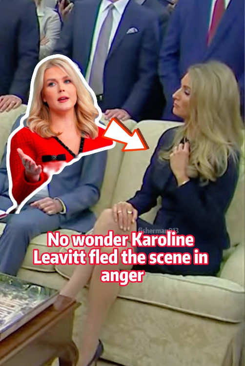 No wonder Karoline Leavitt fled the scene in anger #fyp #trump #karolineleavitt #usa #tiktok 
