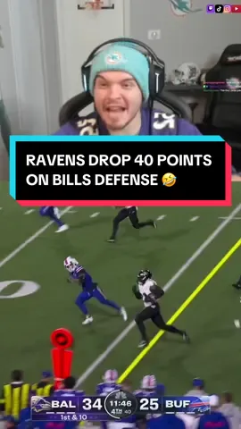 RAVENS DROP 40 POINTS  ON BILLS PATHETIC DEFENSE 🤣 #nfl #nfltrending #nflviral #nflfootball #ravens 
