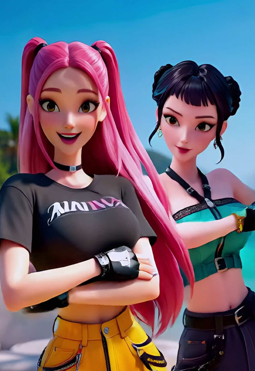 Mira x Zoey  #kpopdemonhunters #anime #cartoon 