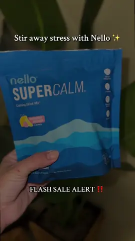 FLASH SALE ALERTTake a sip, take a breath. Nello Super Calm turns a simple glass of water into your daily dose of peace. With natural, non-habit forming ingredients, it helps ease stress, support better sleep, and keep you balanced—one scoop at a time. 🌿💧 #nellosupercalm #StressRelief #tiktokmademebuyit 
