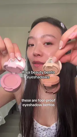 eyeshadow always scared me lol but this made it simple 👀💕 @Kaja Beauty  #BeautyBento #eyeshadow #makeup #beginnerfriendly #kajabeauty 