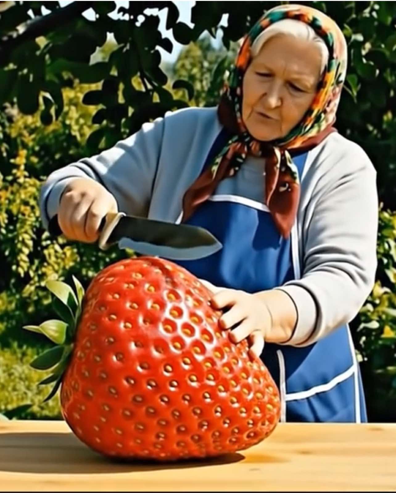 Бабушка собрала ягоды #бабушка #нейросеть #вреки #нейробабушка 
