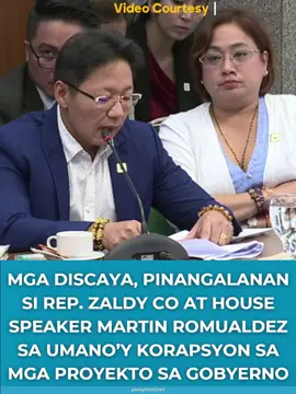 Mag-asawang Discaya, ipinangalanan si House Speaker Martin Romualdez at Rep. Zaldy Co sa mga umano'y sangkot sa korapsyon sa mga prokyeto sa gobyerno.