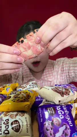 Bánh Cookie Nhân Mochi DaGa #banhcookie #linhduyen #mukbang 
