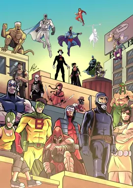 4 de septiembre. Feliz Día Nacional de la Historieta Argentina! (Atrasado) Héroes, superheroes, anti-heroes, vigilantes, metahumanos, leyendas , iconos o meros disfrazados con corazón de oro, guerreros, luchadores o civiles. Formato físico o web toon, elegí lo que más te guste. Hacia bastante que tenía ganas de hacer un megacrossover de varios personajes que fui leyendo a lo largo de los años. Y como disparador del mes de la Historieta del año pasado no podía dejar la oportunidad de sumar algunos nuevos que me fui encontrando. El eternauta de Oesterheld y Solano López Nippur de Lagash de Robin Wood  Chica Alien de @brondogram Capi Barato de @capitanbarato Parka de los amigos de @inmortal_comic Caballero Rojo de Toni Torres @caballeros_caballero_rojo  El Cthulo de @manucapt El Cazita de @jorgepereiralucas666  @rayado.comic de los amigos de @fanzine3caracoles  El Esqueleto de @salvadorsanz_oficial  Santa sombra de @sukermercado  The Mighty Oz de @javieroliver1991  Mikilo de @tomascoggiola y @rafacurci63  Sol de Plata de los amigos de @umc_comics  Dr Paradox de @quiquealcatena  Sonoman de Oswal Cibersix de Trillo y Meglia Black Kraken de @jorgecopo  Arquero Esmeralda de @grendelbellarousse  Manta de @liberalabestia  Sereno de @lucianovecchioart  El hombre Primordial de @mauromantella Y @ger.erramouspe  #diadelahistorietaargentina #historietaargentina #mesdelahistorietaargentina #mesdelahistorieta