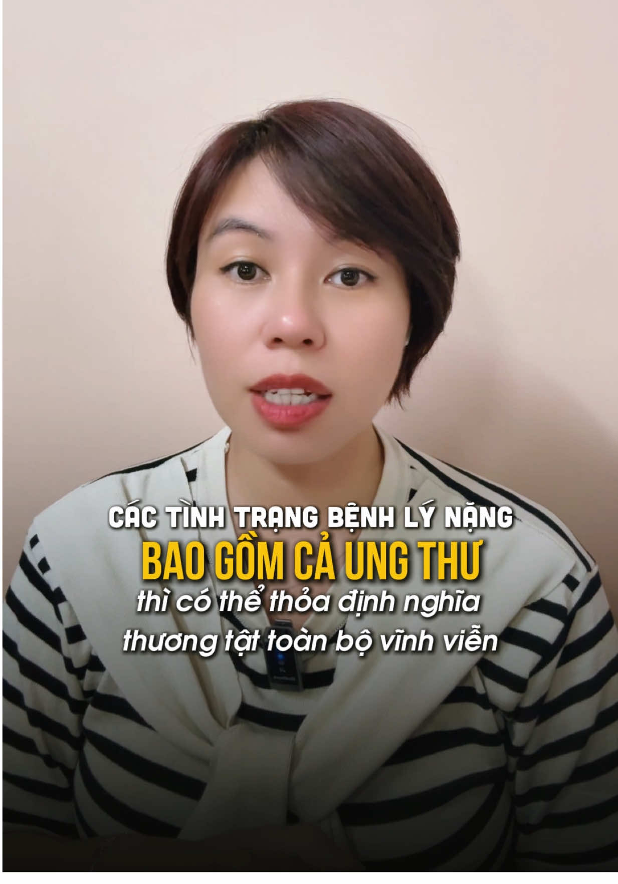 Thương tật do bệnh lý  Ung thư cũng có thể thoả thương tật toàn bộ vĩnh viễn. #laocongbaohiem  #bảo_hiểm_tử_tế