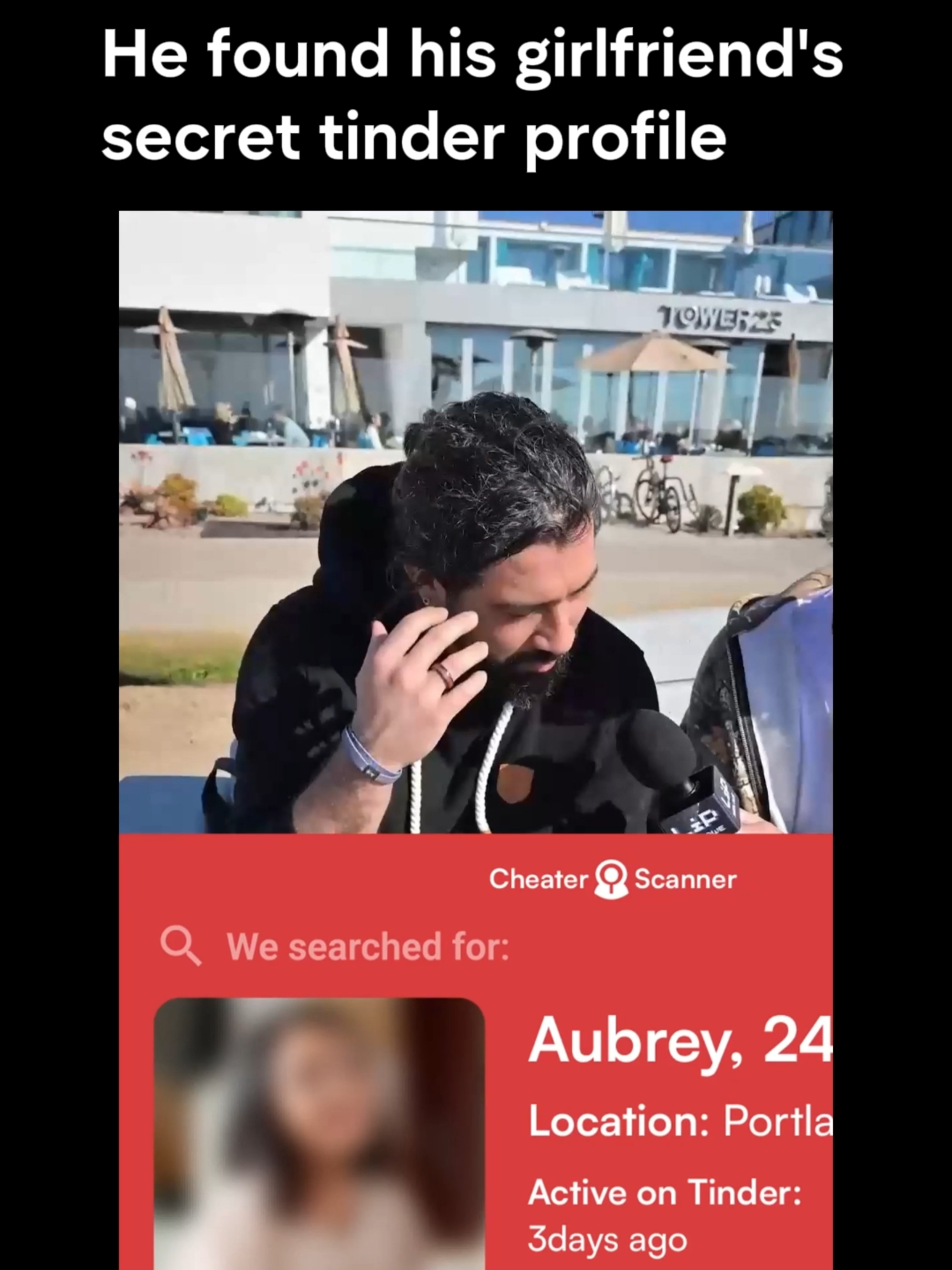 He Found His Girlfriend's Secret Tinder Profile Using The Cheater Scanner App #fyp #cheaterscanner #cheatinggirlfriend