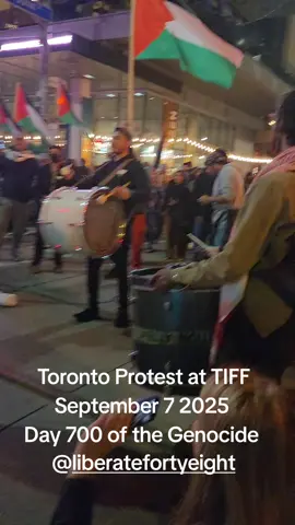 Protest at #TIFF #TIFF50 Day 700 Palestinian Genocide 