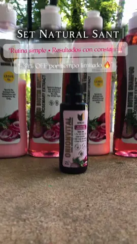 Set natural sant, 2 shampoo 2 tratamientos 1 suero capilar de cebolla morada romero y biotina #naturalsant #shampoo #cabello #hair #onionvital @Natural Sant USA 