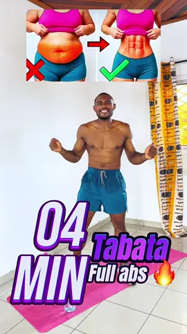 04 minutes  « TABATA ABDO MAISON »🔥💪✅ Enregistre et essaye ça  @HOME WORKOUT  Pour une séance de 30min répète le cycle 🔁 5 fois en prenant 2min de pause après un cycle  BON ENTRAÎNEMENT ✌️🫵#creatorsearchinsights #losefat #pertedepoids #Fitness #tabata  @fish industry @Binette 5/5 @Fany la douce 🇨🇵🇨🇵🇮🇹💗💗 @faniiiiii27💚🤍❤️ @charlotte Virginie @DiDiston gomez de l'Allemagne @Diego Djiekack @Didier ⚽️ @