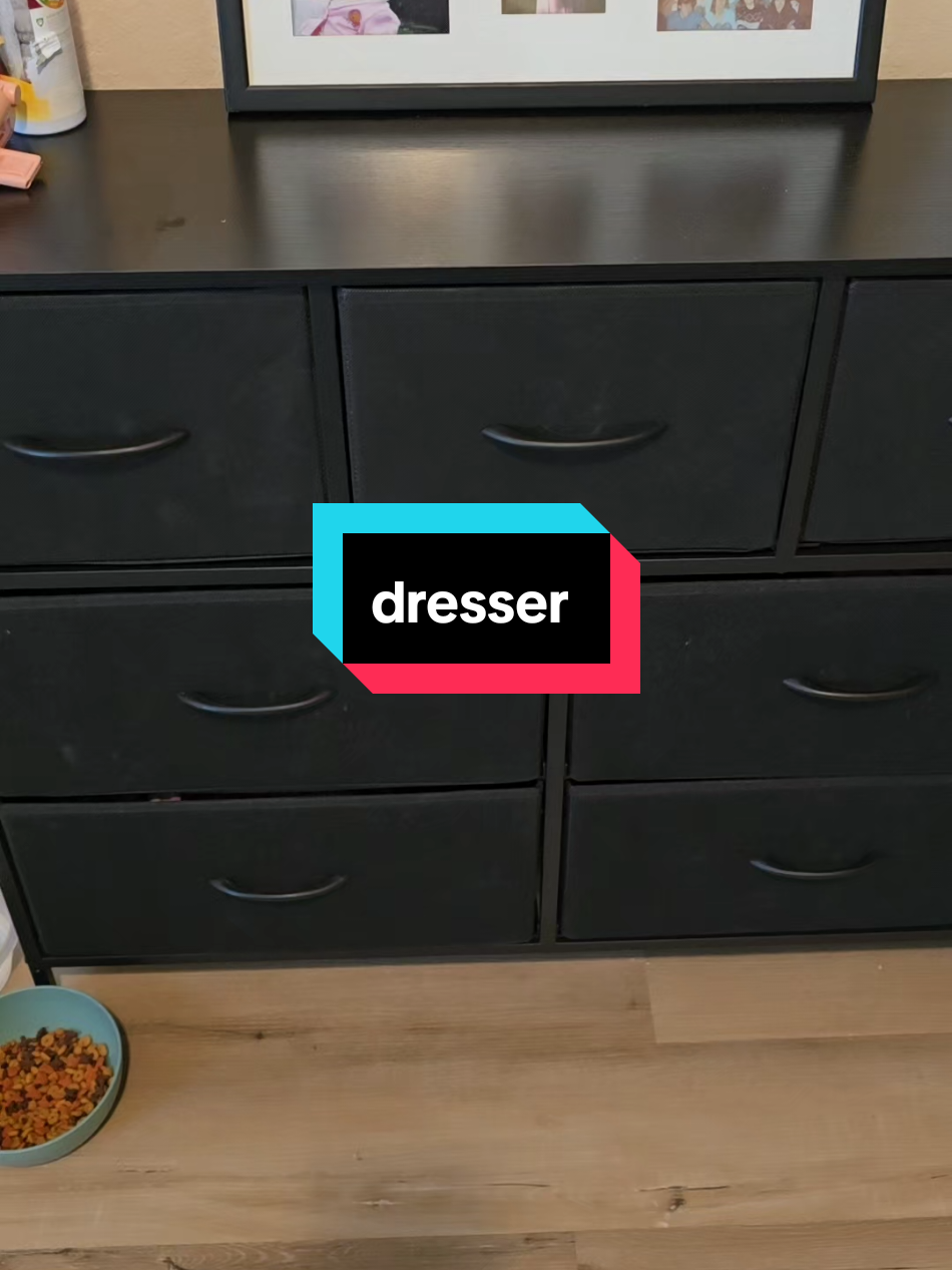 I was able to get all my clothes out of luggage and getting a bedroom together especially on a budget. Very happy with this dresser. #dresser #bedroommakeover #bedroomdesign 