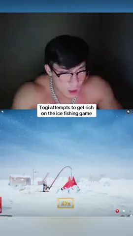 Togi attempts to get rich on the ice fishing game #kickstreaming 