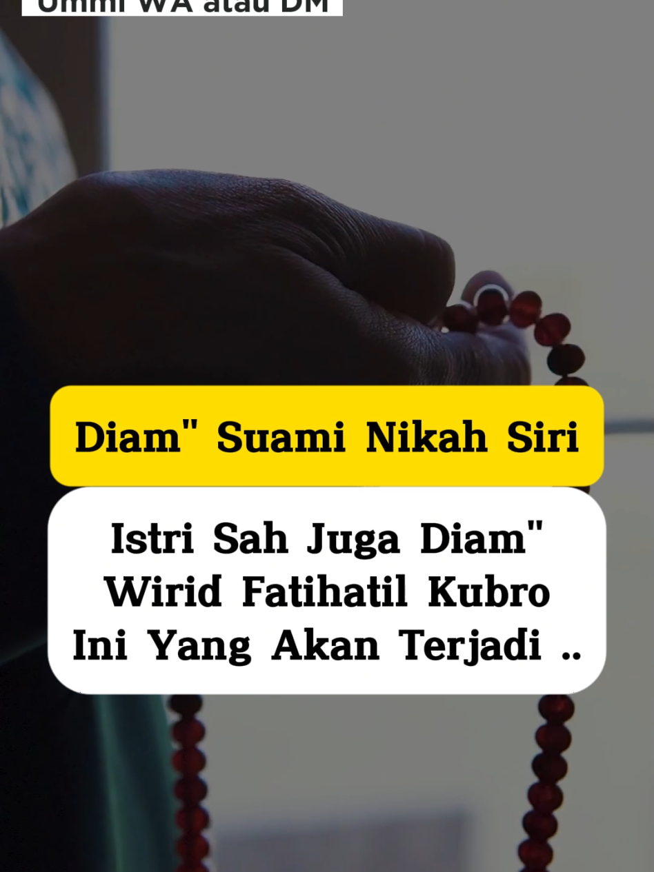 diam diam suami nikah siri, istri sah juga diam diam wirid #tasbihfatihatilkubro #rumahtangga #selingkuh #keluarganomorsatu 