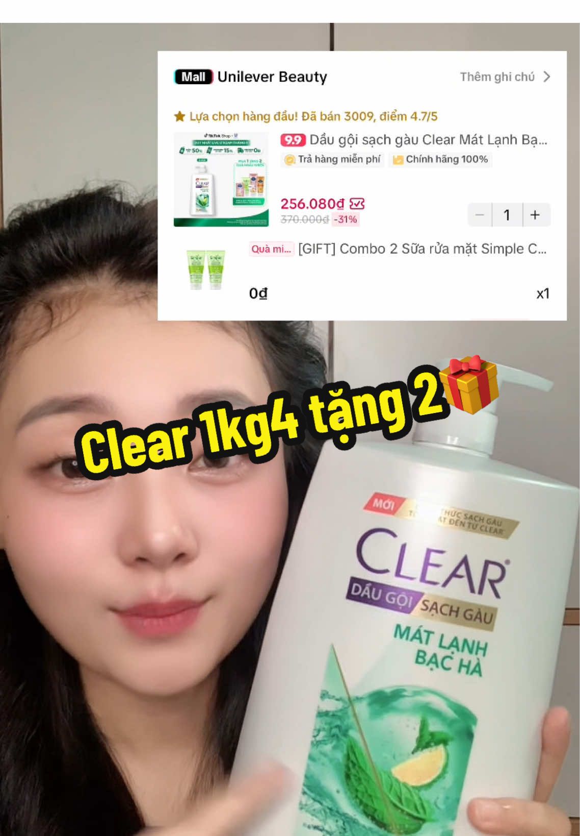 Dầu gội Clear 1kg4 #clear #clearbacha #hoptaccungunilever #gaupitpit8386 #chamsoctoc 
