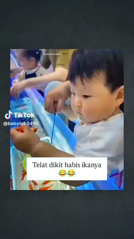 #bayi aktif #mancing ikan langsung di makan 🤣