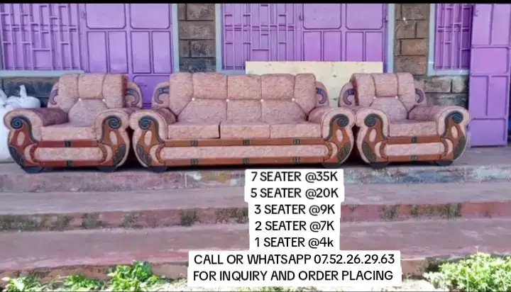 7 SEATER @35K 5 SEATER @20K 3 SEATER @9K 2 SEATER @7K 1 SEATER @4k CALL OR WHATSAPP 07.52.26.29.63 FOR INQUIRY AND ORDER PLACING 