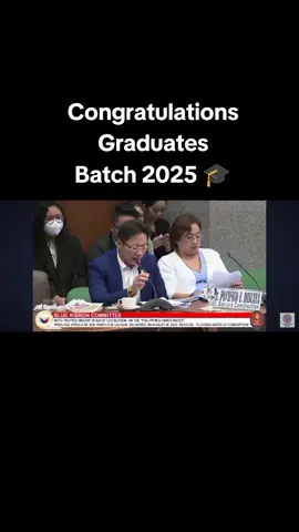 Congratulations Graduates. Batch 2025 #DPWH #DISCAYA #FLOODCONTROL #senatehearing #arjoatayde 