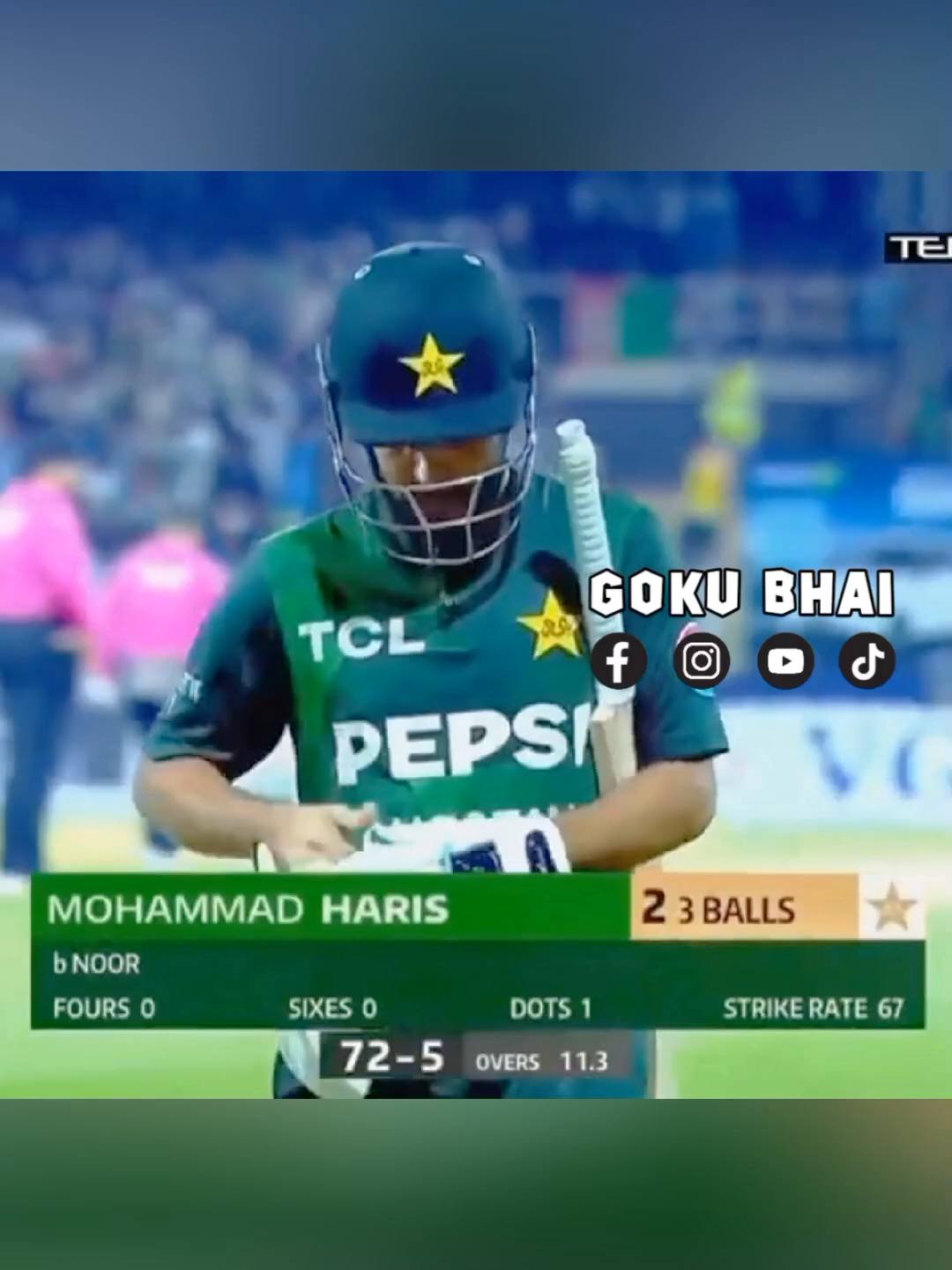 Muhammad Haris 2(3) vs Afghanistan 😎💀 #muhammadharis #babarazam #pakvsafg #gokubhai #edit #roast