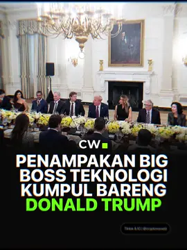 Salah satu meeting termahal! Donald Trump kumpul bareng Big Boss Teknologi.#gabrielrey #cryptowave #fyp 