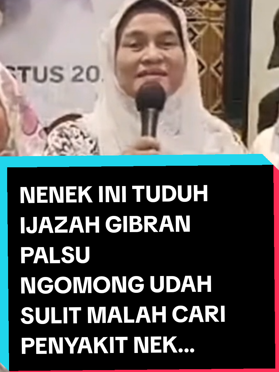 nenek ini tuduh ijazah gibran palsu, ngomong udah syulit malah cari penyakit #gibranrakabuming #TPUA #youtubernusantara #nenekyulia 