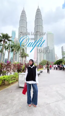Kuala Lumpur day 1 outfit checkkkkkk🇲🇾💃 Shirt : @SELLUV SHOP  Vest : @Executive Indonesia  Jeans : @UNIQLO Indonesia #fitcheck #outfitideas #malaysia #fyp 