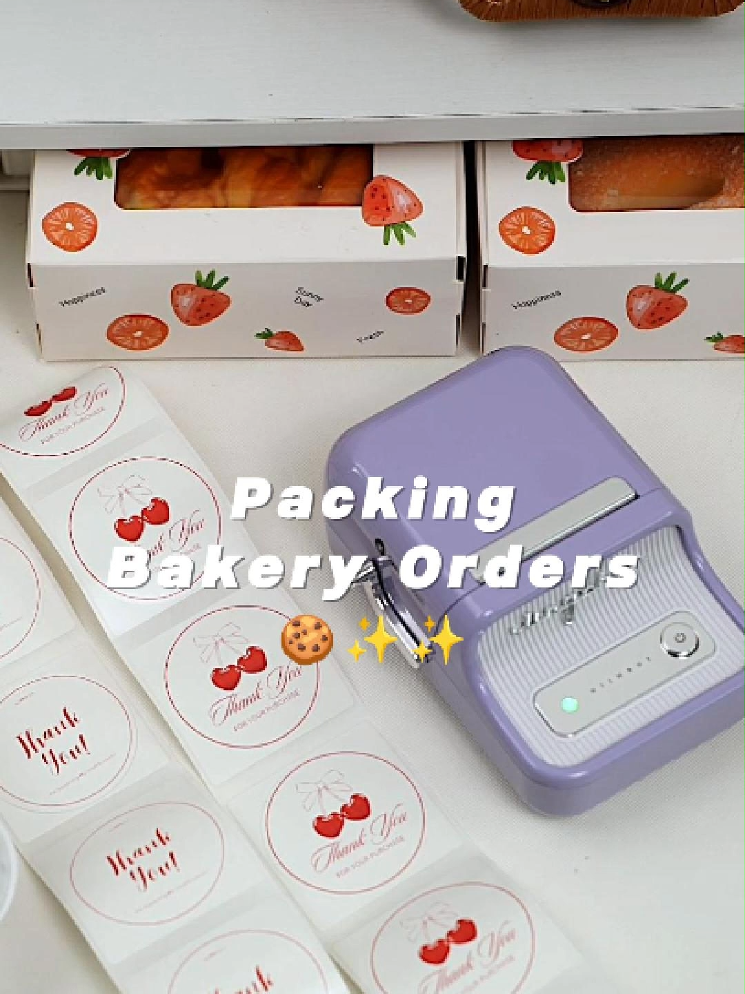 🧁🎨 Baking orders made easy! Use the B21 Pro Sticker Printer to print red inkless labels, or even red & black on one label—perfect for packaging and small business needs. ✨ 🔗 Link in bio — or search “NIIMBOT B21 Pro Printer” on Amazon! #niimbot #niimbotb21pro #B21pro #bakerybusiness #smallbizowner #packingorders #StickerPrinter #SmallBusiness #PackagingMadeEasy #InklessPrinting #giftideas #foryoupage❤️❤️
