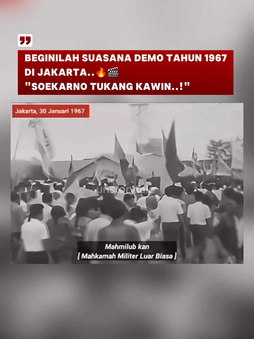 Suasana Demo yg berlangsung di Jakarta tahun 1967 #nostalgia #sejarah #Jakarta #fyp #news 