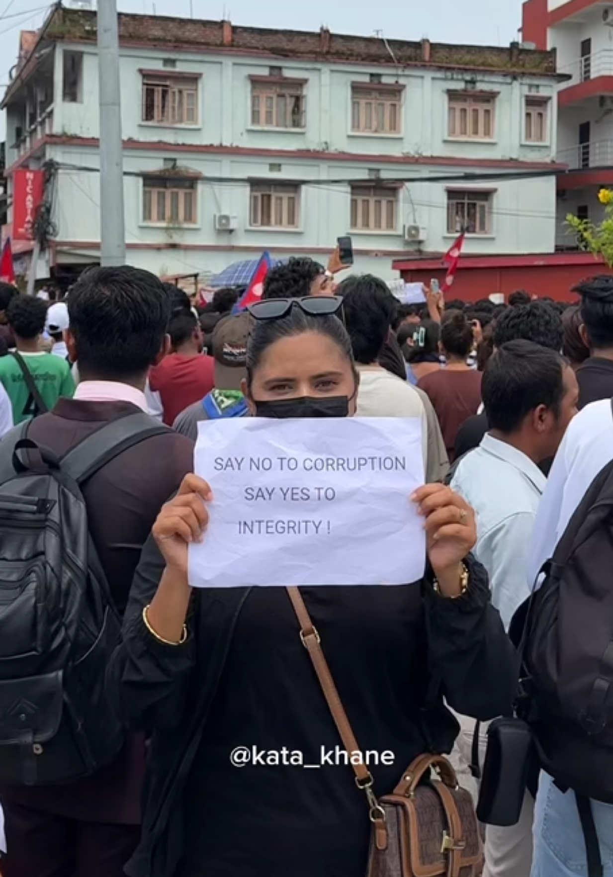 Protest on full swing at 📍BirtamodeJhapa #katakhane #birtamodeJhapa #genzProtest #saynotocorruption #sept8 