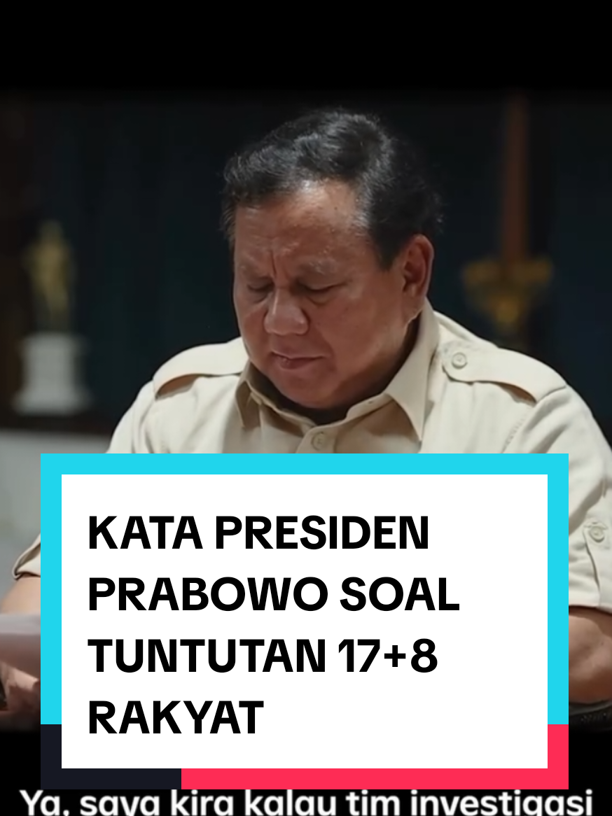 TANGGAPAN PRABOWO SOAL TUNTUTAN 17+8 RAKYAT. #narasitv #najwashihab #fyp #presidenindonesia #prabowosubianto 