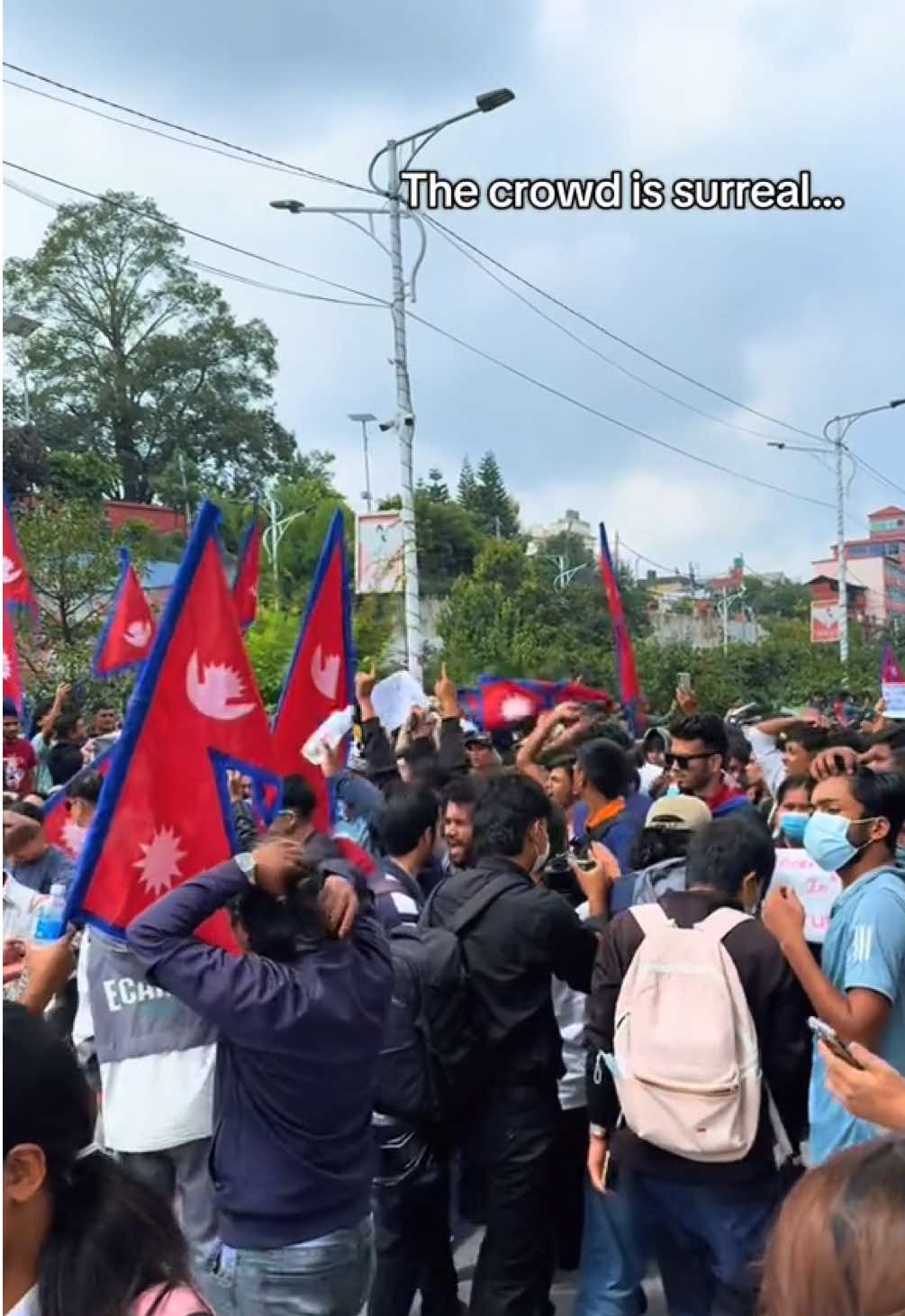 Gen-z protest at maitighar-baneshwor  #sept8 #protest #nepalrightnow #saynotocorruption 