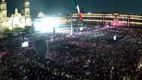 A human tide over layers of history at Mexico’s Zócalo Square… Alma, a young woman from Gaza, cried out before tens of thousands, demanding an end to the genocide, as the crowds echoed her voice condemning Israel’s of genocide.