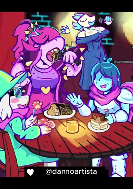 ￼￼￼￼ #delRalsei, Susie y Kris en el café del mundo oscuro ￼￼￼￼ #deltarune #deltarunespoilers #DeltaruneChapter3 #deltarunechapter4 #susiedel