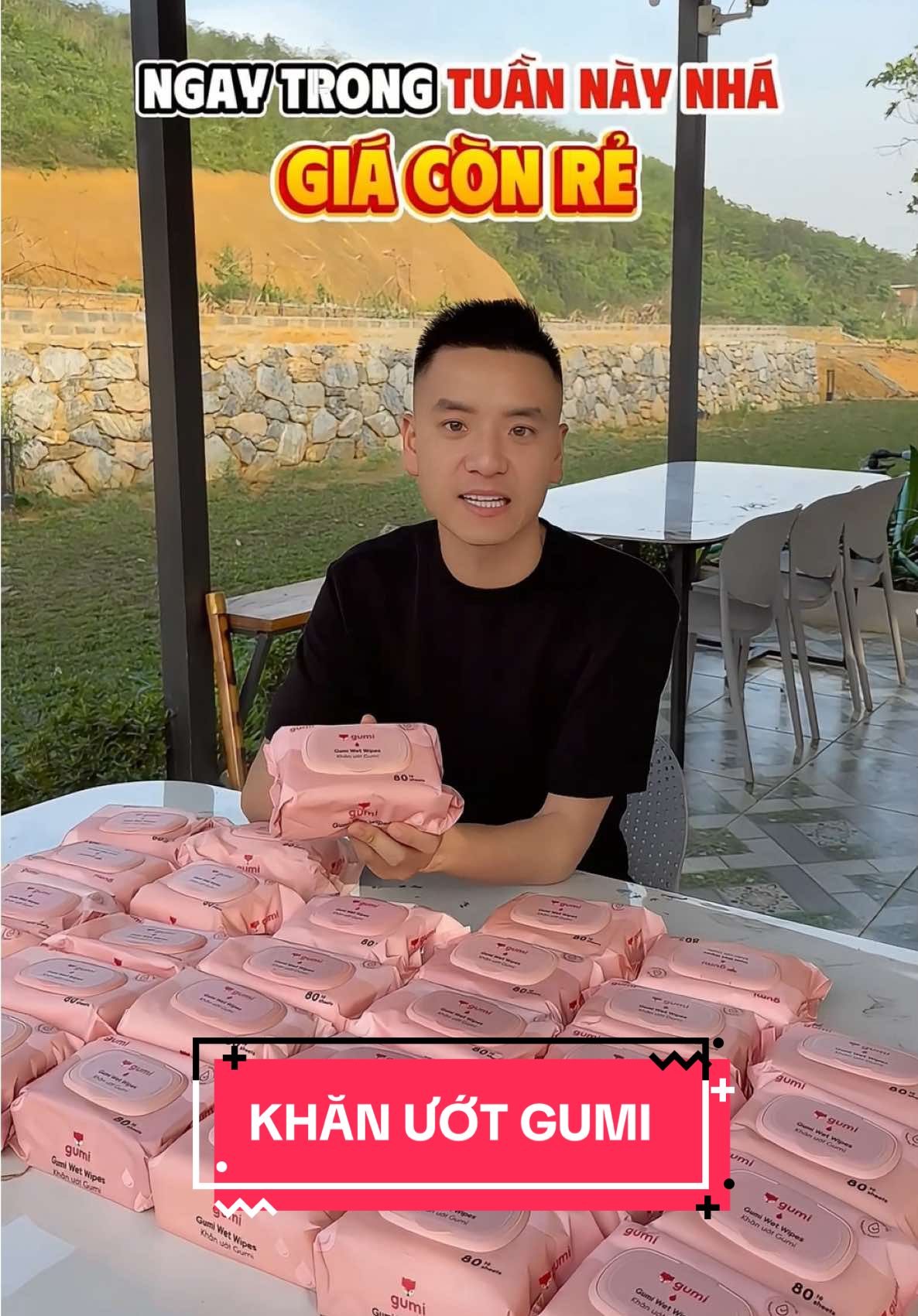 Khăn ướt Gumi sale đậm sâu này săn ngay vài thùng các bác ơi