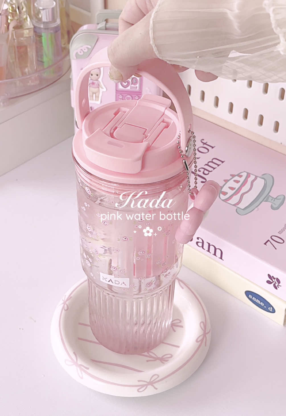 pretty pink floral tumbler from Kada ⋆˚✿˖° #kadatumbler #cutefinds #pinkfinds #fyp #trending 