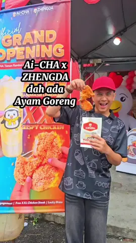 Siap sedia Melaka people!  Cawangan pertama Ai-CHA X ZHENGDA dah buka di Taman Rambai Jaya!  🍗 Cuba XXL Crispy Chicken, Popcorn Chicken, Chicken Wingettes & banyak lagi menu yang menarik. Jangan lepaskan peluang — dapatkan sekarang di cawangan Ai-CHA X ZHENGDA terpilih berhampiran anda.  @aicha.officialmalaysia  @aicharambaijaya_  #ZHENGDAxAiCHA #AiCHAMalaysia #TenderJuicyFlavorful #MakanLokal  #MYFoodie 