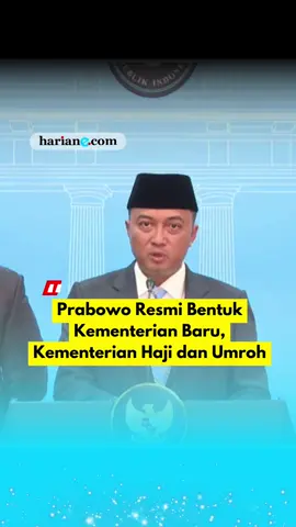 Prabowo resmi membuat kementerian baru, yaitu Kementerian Haji dan Umrah. Hal itu disampaikan Mensesneg Hadi Prasetyo pada hari ini (8/9/2025). Pelantikan dilakukan sore ini bebarengan dengan calon menteri baru yang menggantikan 5 kementerian yang direshuffle. Kreator: Zakaria  #prabowo #reshuffle #menteri #kementerianbaru #kementerianhajidanumrah 